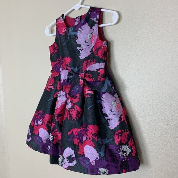 Gymboree Girls 6-12 Months Dress Pink Floral Tulle Bow Wedding Spring Party - Picture 4 of 11